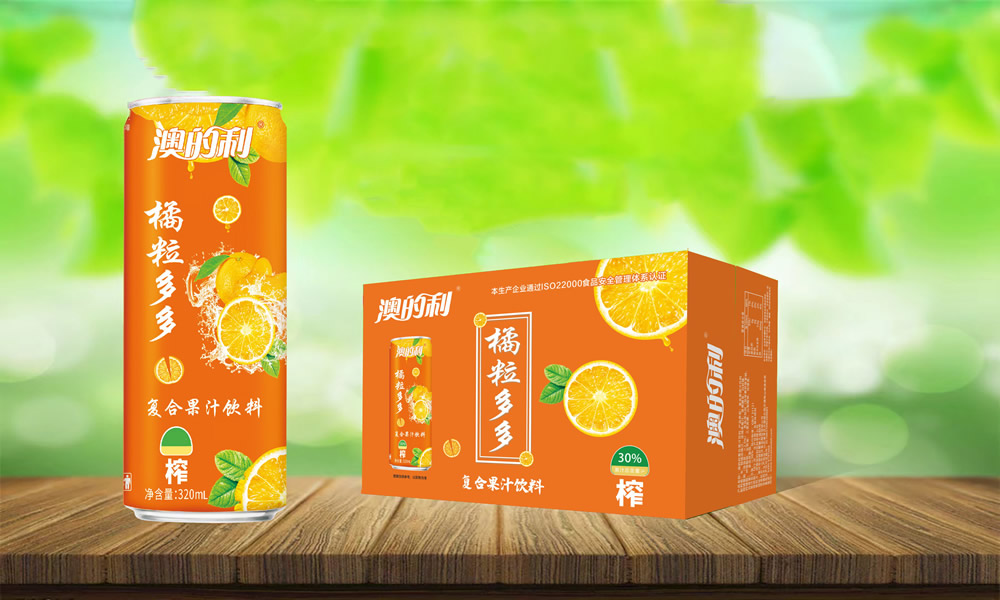 澳的利橘粒多多復(fù)合果汁飲料
